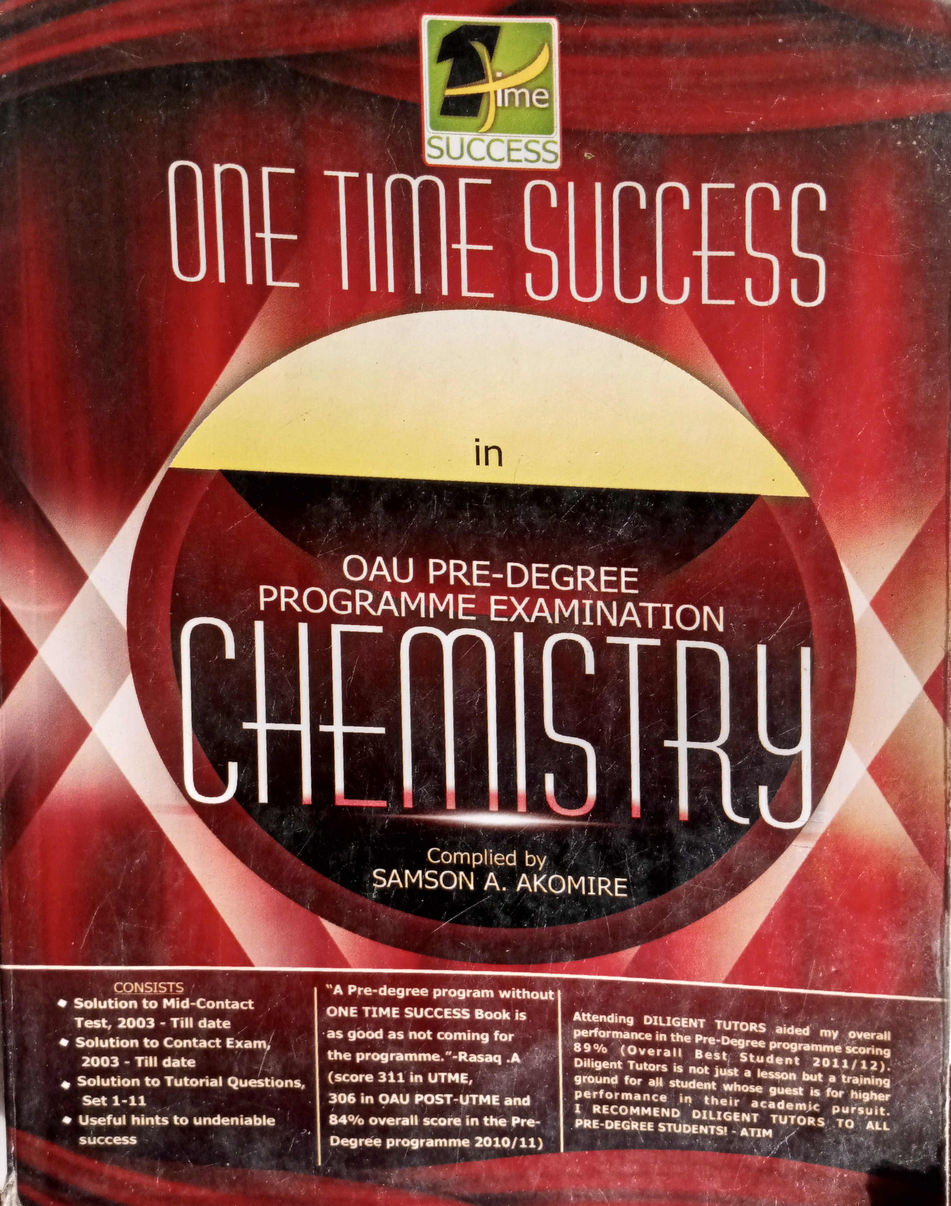 OAU Predegree Past Question Chemistry - One Time Success
